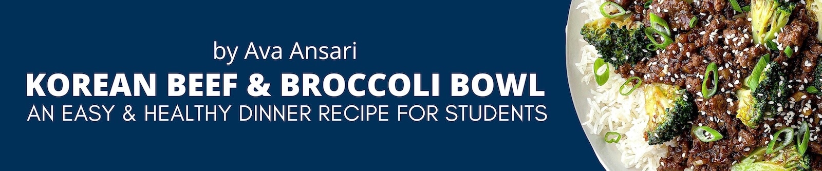 Korean Beef and Broccoli Bowl