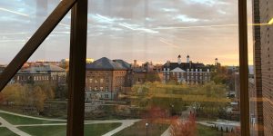 A view of the Quad on the University of Illinois campus.