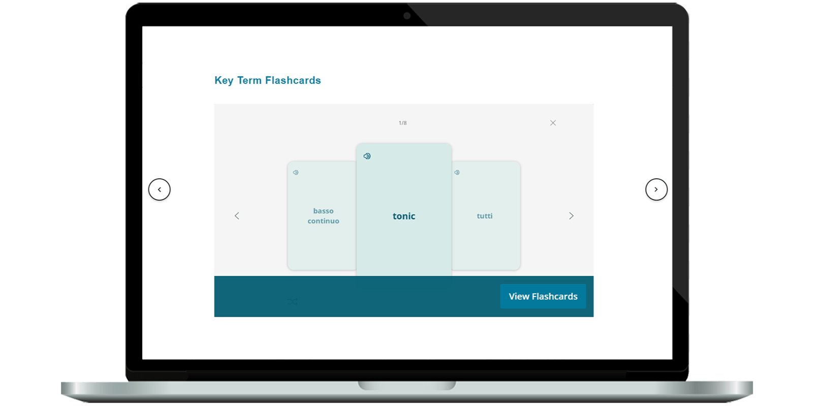 Laptop image of Vocabulary Flashcards 