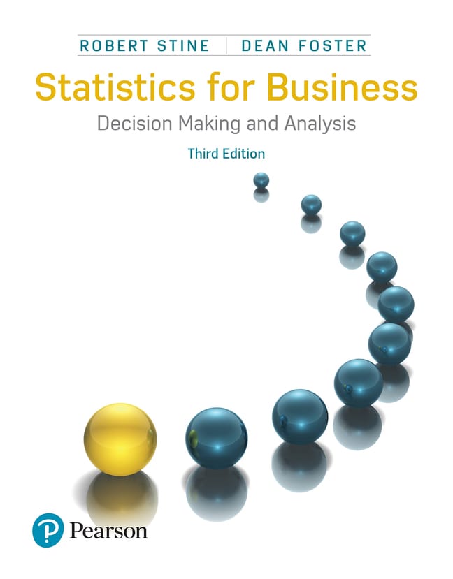 Cover design for Statistics for Business showing a series of marbles.