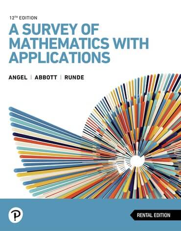 cover image of A Survey of Mathematics with Applications, 12th edition