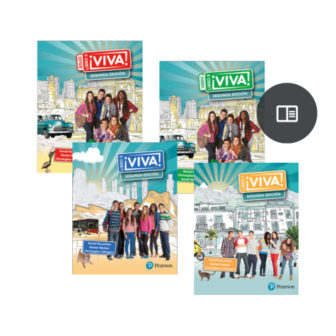 Image showing four text book covers for Viva Spanish series.