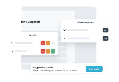 Pearson Diagnostic mock up image showing key features