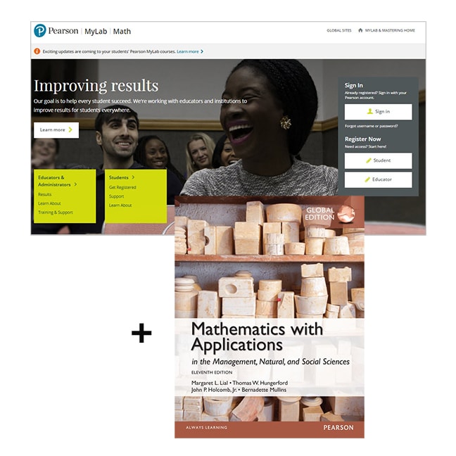 Mathematics with Applications in the Management, Natural and Social Sciences, Global Edition + MyLab Math